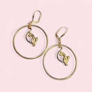 Y2k baby phat hoops dangly earrings